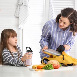 Fanhaw 18 Oz Kids Insulated Water Bottle with Straw Lid – Stainless Steel Double Wall Vacuum, Leak-Proof, BPA-Free Water Bottles for School Boys & Girls(Navy Blue)