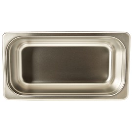 CALEDONIA, Insertos de Acero Inoxidable, Tamaño Tercio 33 x 17.8 cm. Altura 4 Pulgadas, Acabado Satinado, Fácil de Limpiar, Ideal para Baño María o Mesa Fría, INAT-4