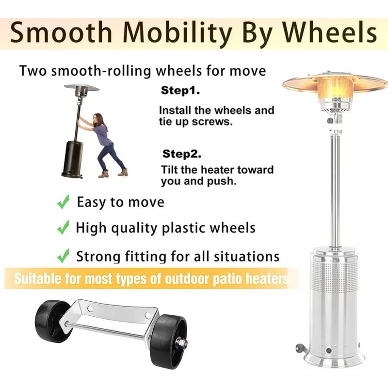 Patio Heater Wheels Patio Heater Universal Replacement Parts Stainless Steel