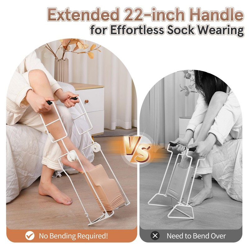 AKIMRABY Compression Sock Aid Device - Foldable Sock Aids for