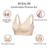 AISILIN Women's Wireless Bra Plus Size Full Coverage Seamless Unlined