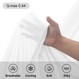 LLanCL Cooling Blanket Queen Size, Summer Blanket with Extreme Thin Design, Japanese Cooling Fiber Absorbs Body Heat, Lightweight Soft Cold Sheet for Sleeping Cool Bed(Queen Size 96" x 90" White)