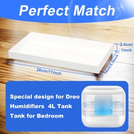 Acrylic Humidifiers Tray for Dreo Humidifier HM311 4L Tank, Leak-Proof Tray for Smart Humidifiers HM311S 4L, Anti-Slip & Moisture-Proof Humidifier Tray Floor (White)