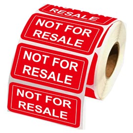 Not for Resale Stickers 1 x 2 Inch Not for Resale Labels for Inventory 500 Pcs Per Roll