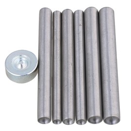 Lederhandwerk Puncher Stick Niet Install Tool 5-10mm Lederwerkzeuge mit Base Pack von 6