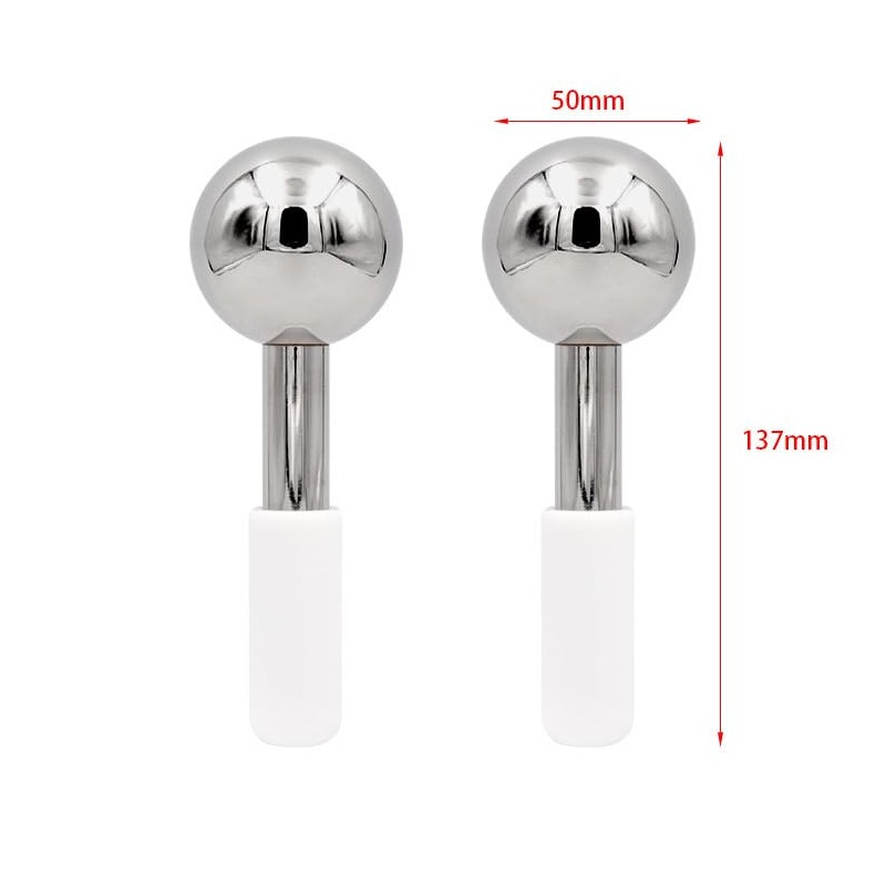 Stainless Steel Ice Roller Beauty Massager, 5 cm Dual Facial
