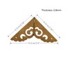 dophee 4Pcs 2.5" Brass Flat Corners Bracket, Retro Table Corner