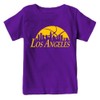 Xtreme Apparrel Los Angeles Basketball Skyline Kid's Fan T-Shirt (Purple