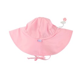 RuffleButts Gorro de sol para bebé con protección solar UPF 50+ y ala ancha floppy, Rosa/Rebel Fun., 6-12 Meses