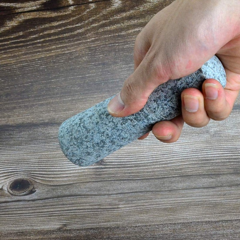 Granite Pestle Only Replacement, Heavy Unpolished Stone Pestle for Mortar