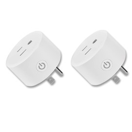 Sparkleiot Tuya WiFi Smart Plug Works with Alexa Google Assistant IFTTT for Voice Control Mini Smart Outlet Plug with Timer Function,No Hub Required,Only 2.4GHz Wi-Fi,FCC/Rohs Listed Socket(2 Pack)