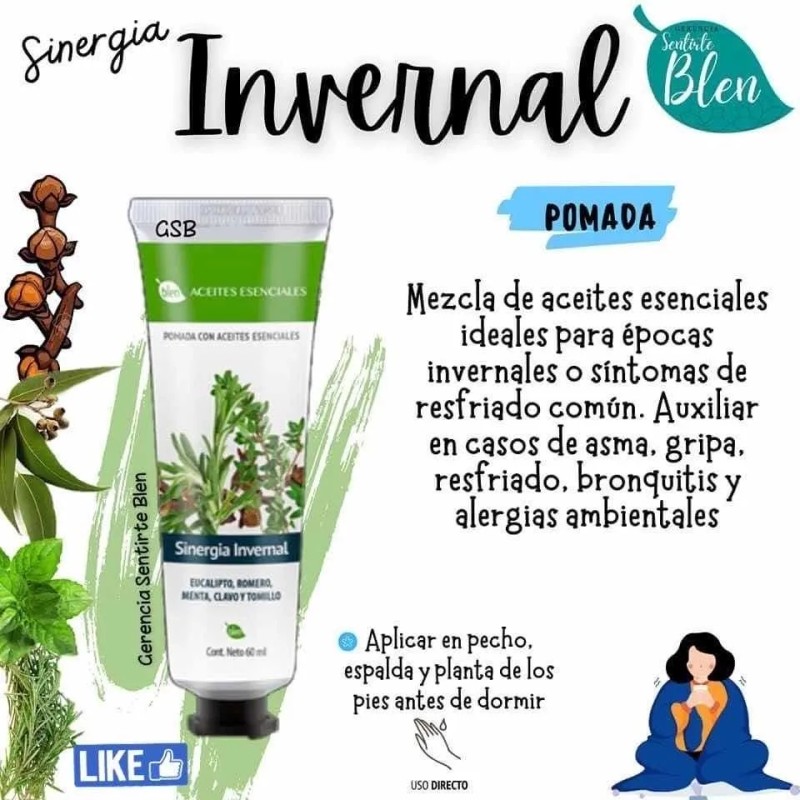 Pomada Aceites Esenciales Sinergia Invernal