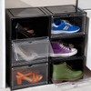 KUILONG 6-Pack Stackable Shoe Boxes with Magnetic Closure, Transparent Gray