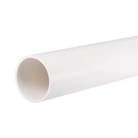 MECCANIXITY PVC Rigid Tube Round Pipe Hardware Tubing 57mm ID 63mm OD 350mm White High Impact for Water Pipe,Crafts,Cable Sleeve