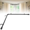 Corner Curtain Rod for Windows 30 to 136 Inches, Adjustable