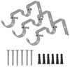3 Pcs Double Curtain Pole Bracket, Curtain Rod Brackets Set,