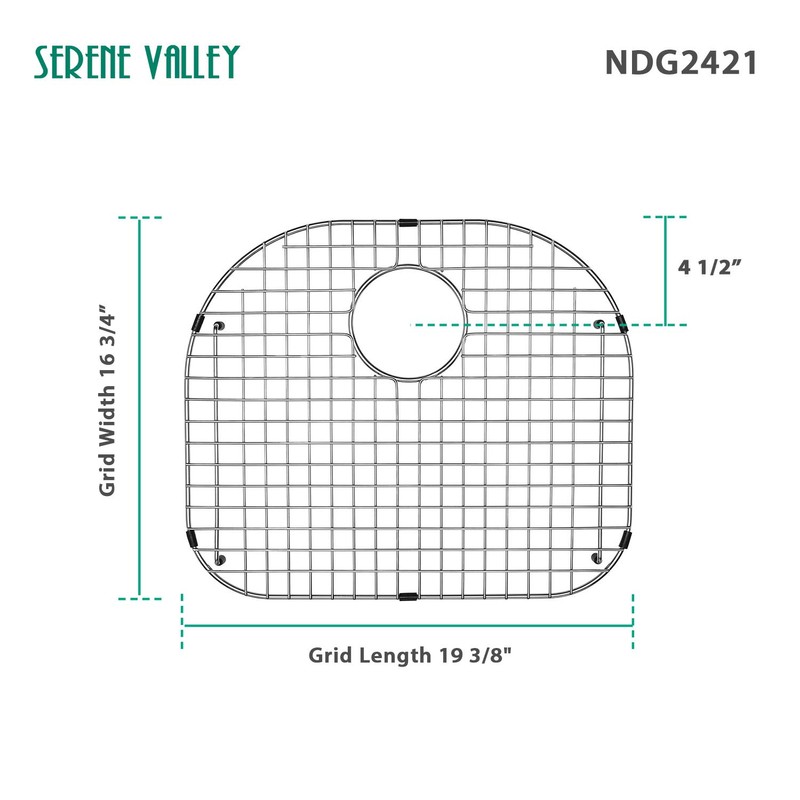 Serene Valley Sink Protector and Kitchen Sink Bottom Grid NDG2421,