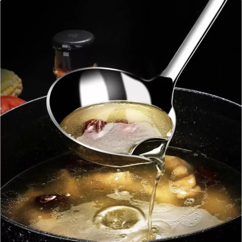 Estuchelandia Cucharon Servidor Separador De Grasa Aceite Caldo Sopa Salsa