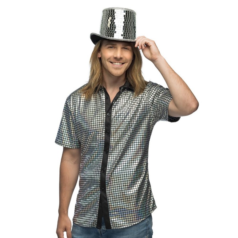Boland 00746 Disco Hat Headpiece for Adults, Glitter Hat Ideal