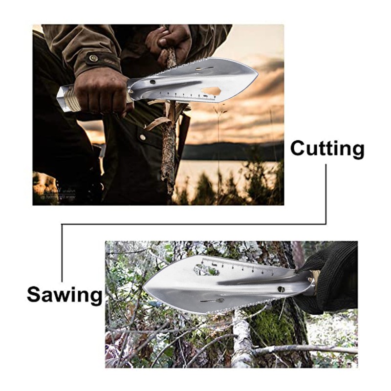 Portable Folding Shovel Multifunctional Outdoor Gadgets Garden Tool for Camping