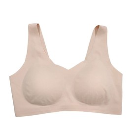 SENDYOU Sin Costuras Sostén con Bolsillos para Mujer Brasier mastectomía para protesis de Mama SY16 (Beige, XXL)