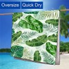 Rstick Tropical Beach Towel Oversized 36"x72" Quick Dry Sand-Free, Green