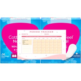 Cotton Feel Fresh 2 Pack | Scented | Normal Panty Liners Breathable | Sanitary Towels | Period Northernscape Tracker Included