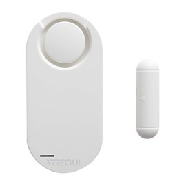 ARREGUI AL011 Alarm System for Home, Apartment, Office, Cupboard, Garage or Motorhome, Window Alarm, Door Alarm with Sensor, Alarm System with Remote Control, Window or Door Alarm with Siren, White