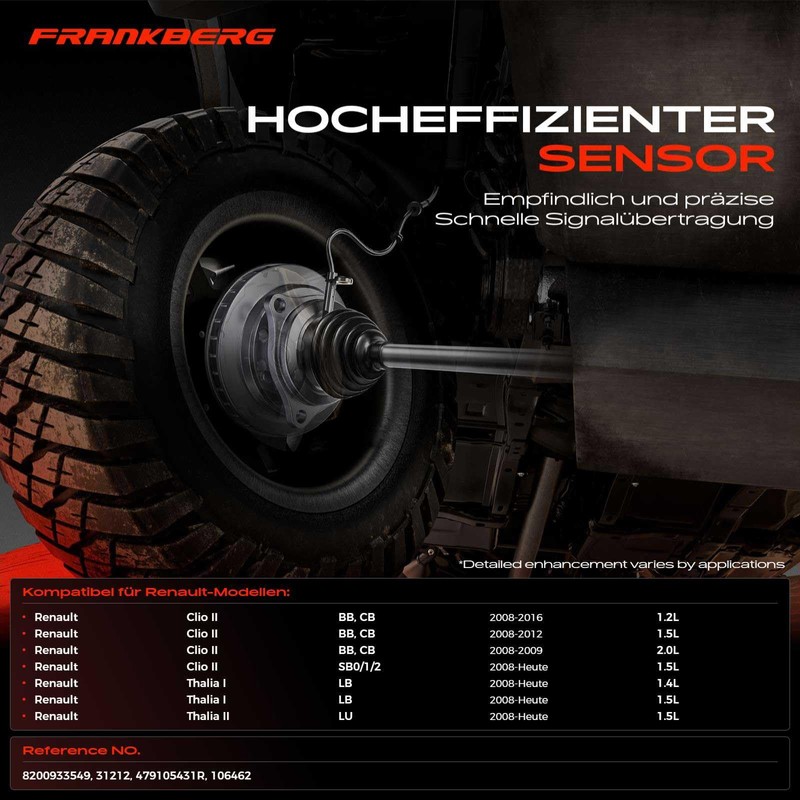Frankberg ABS Sensor Wheel Speed Front Left or Right for