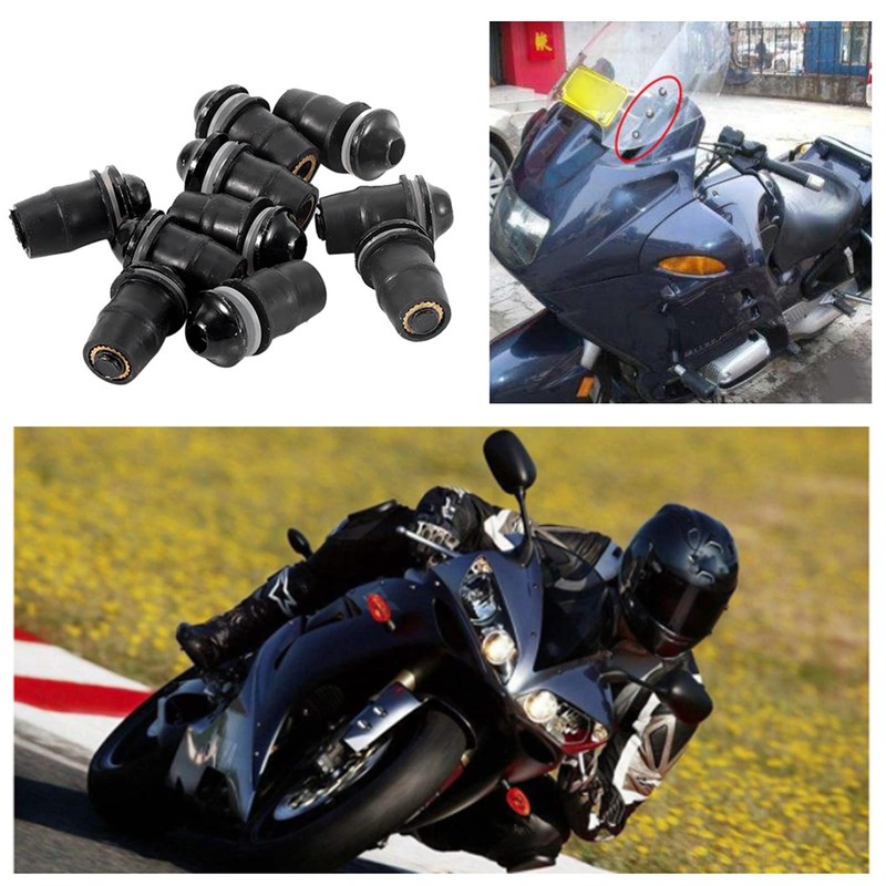 10Pcs Motorcycle Windshield Bolts Screws Kit, Universal Windscreen Bolts M5