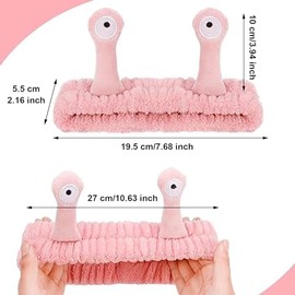 3 Banda para el cabello de vellón coralino Caracol Munequeras para Lavado de Cara maquillaje Cosmético lavado Spa Banda para el cabello Absorción de agua fuerte Toalla para el cabello (Blue)