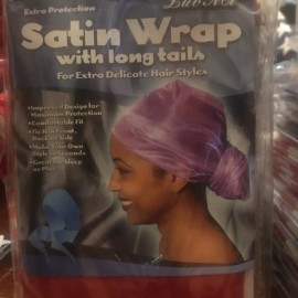 Unbranded Women Red Satin Turban Hat Long Tail Head Wrap Chemo Cap Best Quality Headscarf