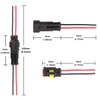 TOMALL 2 Pin Way 18 AWG Waterproof Connector for Electrical