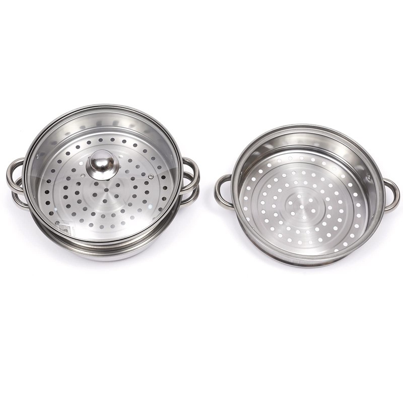 Steamer Pot for Cooking, Stainless Steel 3-Tire Durable Steam Cooker