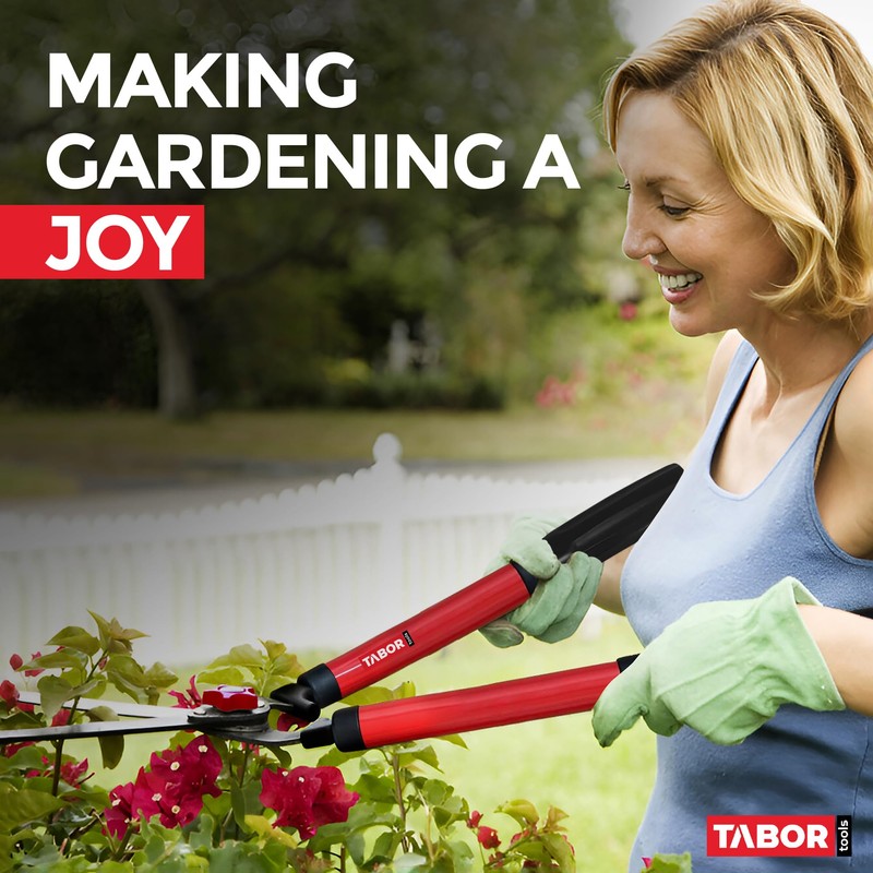 TABOR TOOLS B620A Hedge Shears with Wavy Blade for Trimming