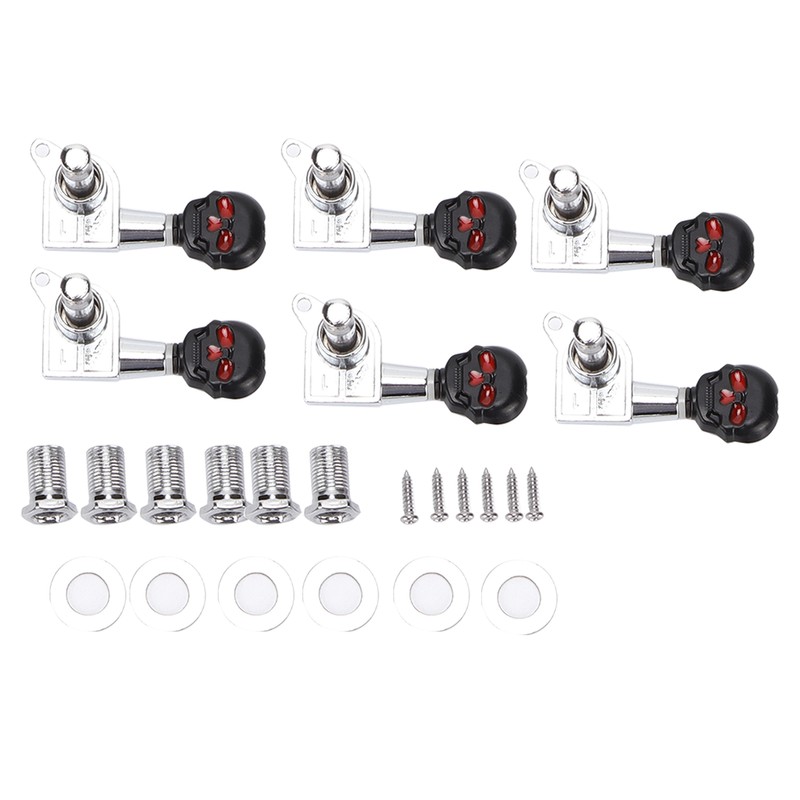 Skull Shape Tuning Peg Zinc Alloy Machine Heads Tuner Set