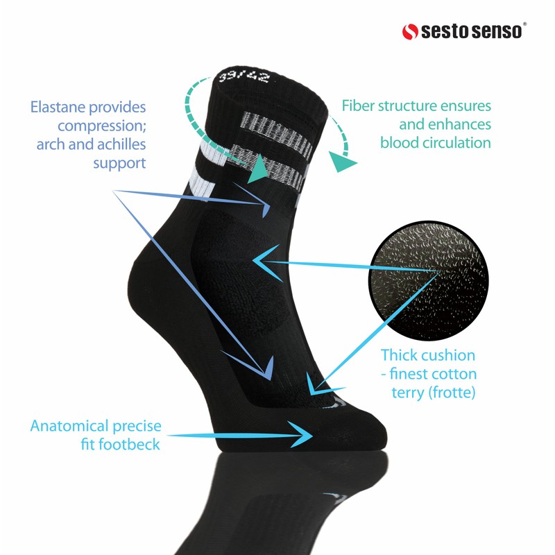sesto senso 3 Pairs Old School Socks Terry Cloth Sole