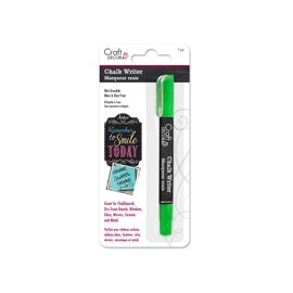 Multicraft Imports Chalk Writer, Mess Free, Wet-erasable marker for many surfaces - Amazing Vibrant Color, Neon Green