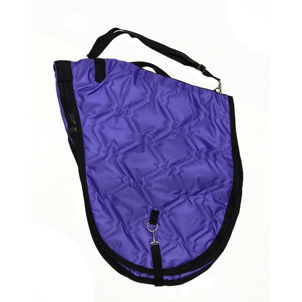AJ Tack English Padded Saddle Carrier - Purple