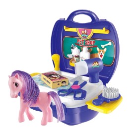 azimporter Portable Pony Carrier Play Set