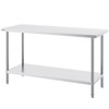 VEVOR Stainless Steel Prep Table, 24 x 60 x 34