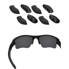 EZReplace Replacement Nose Pads for Oakley Flak Jacket/Flak Jacket XLJ/Half Jacket/Flak 2.0/Fast Jacket/Flak Beta/Commit SQ Sunglasses 4 Pairs (Black)
