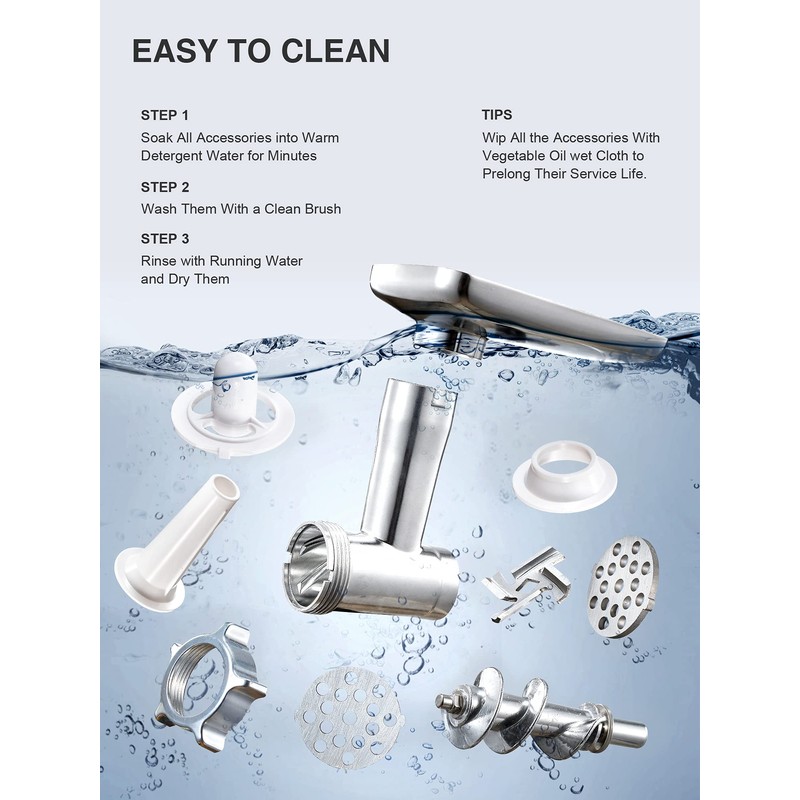 Electric Meat Grinder, Heavy Duty Meat Mincer, Sausage Stuffer Maker,