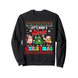 Let's Have Sweet Xmas Tree Cookie Coffee Colorful Sweater Sweatshirt