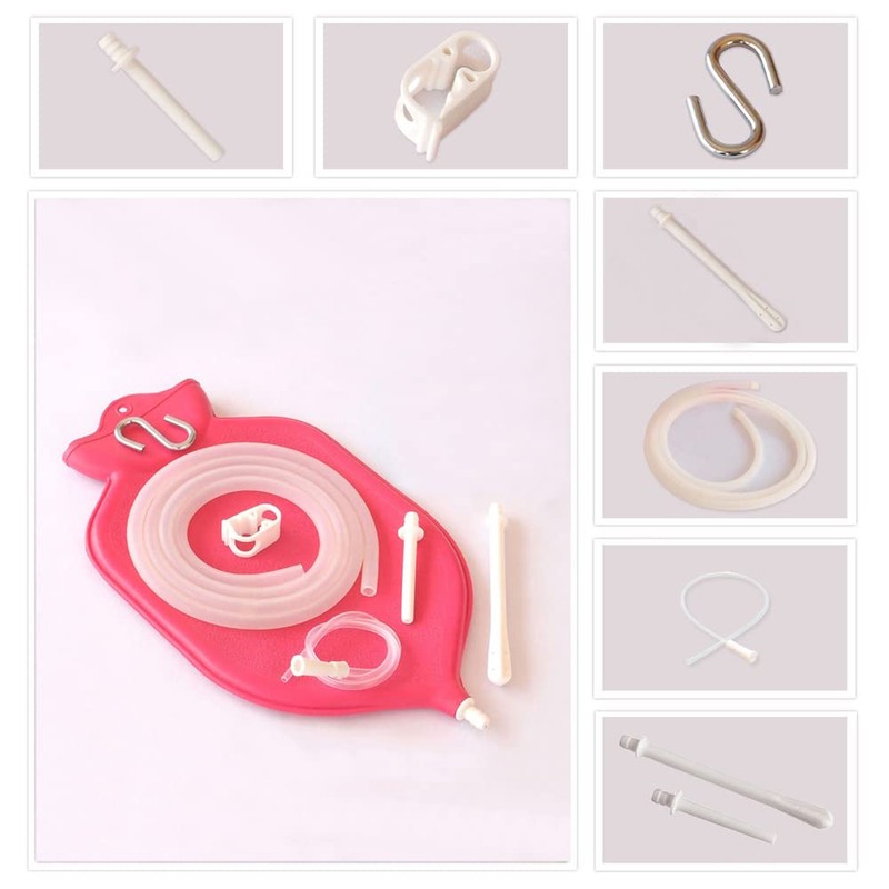 HealthAndYoga™ NaturoFlo Enema Bag Kit - Open Fountain top (2