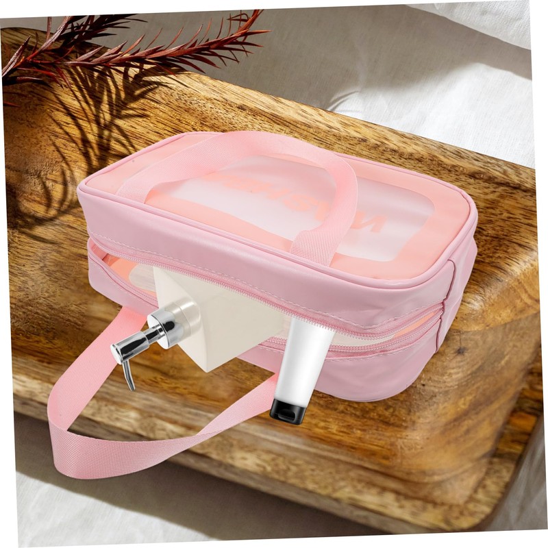 Baluue Transparent Makeup Bag with Smooth Zipper Medium Portable Travel