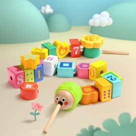 TOP BRIGHT Juego De Ensarte: Oruga, Motricidad Fina Topbright