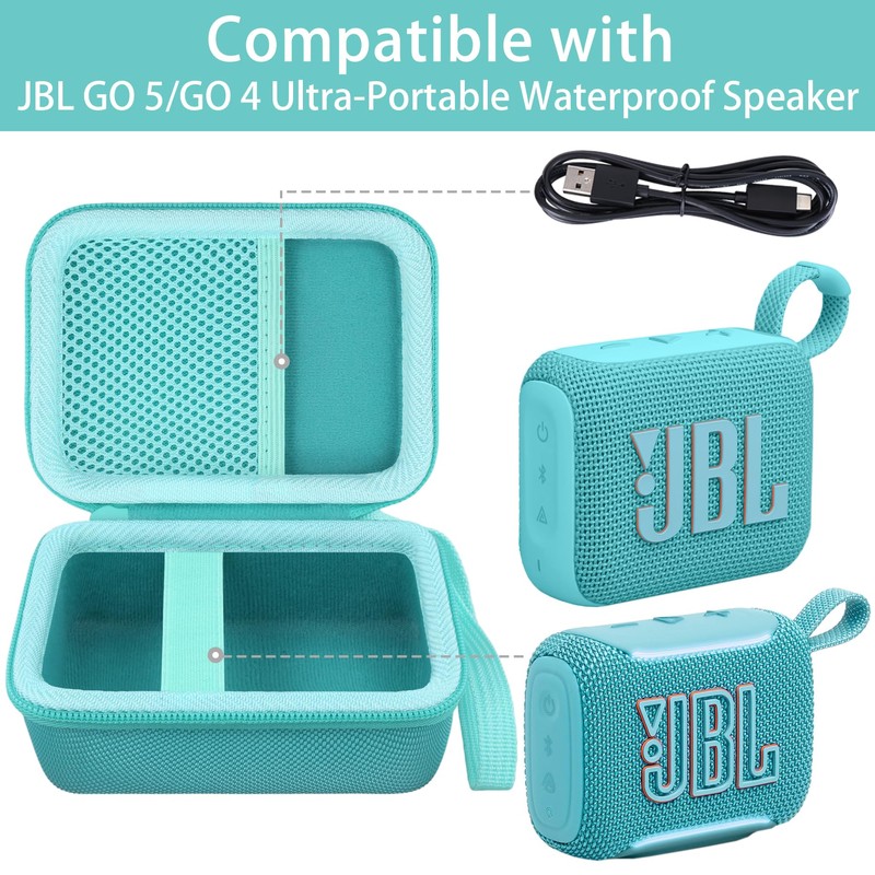 Baval Hard Case for JBL Go 5/Go 4 Ultra-Portable Waterproof