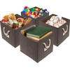 Simple Houseware 13" Cube Storage Bin With Braided Rope Handles,