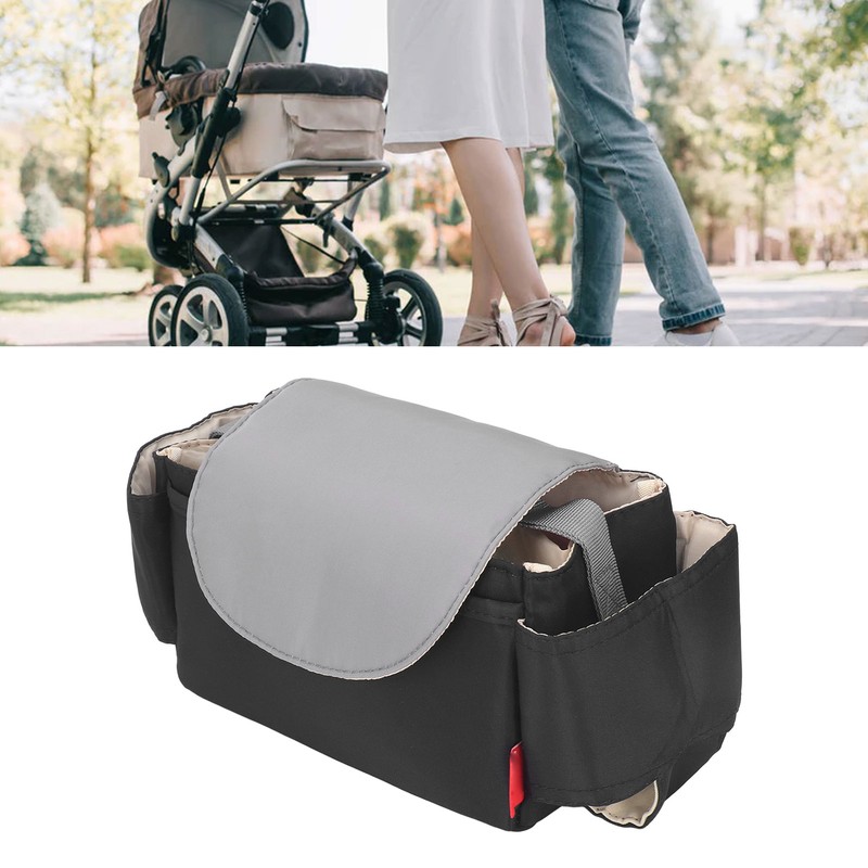 Baby Stroller Bag Waterproof Nylon Multi Pockets Simple Antiwear Baby